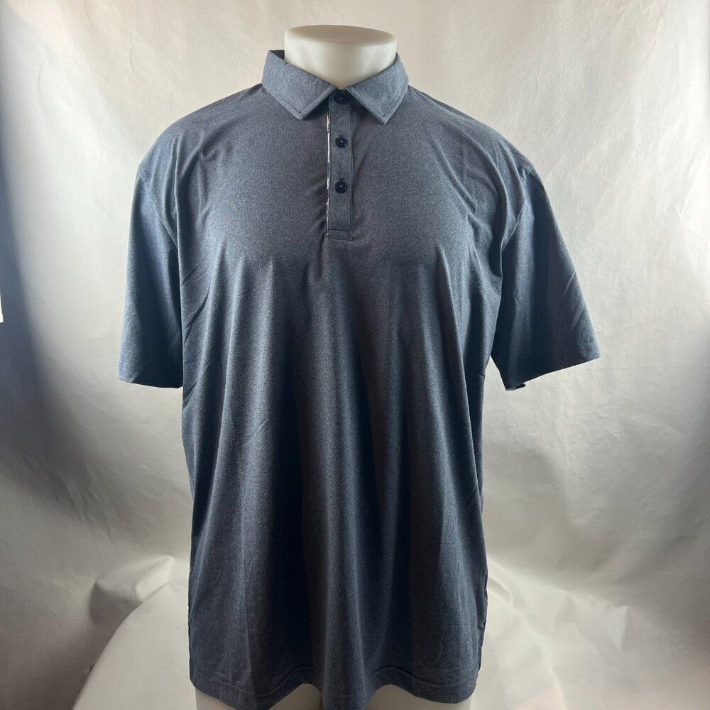Swannies Shirt Mens Large Grey Golf Polo Stretchy Casual Performance Preppy